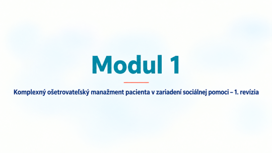 Komplexný ošetrovateľský manažment v zariadení sociálnej pomoci - 1. revízia: Modul 1 – Sestra ako manažérka ošetrovateľskej starostlivosti. Testovacia verzia - nedá sa zakúpiť!!